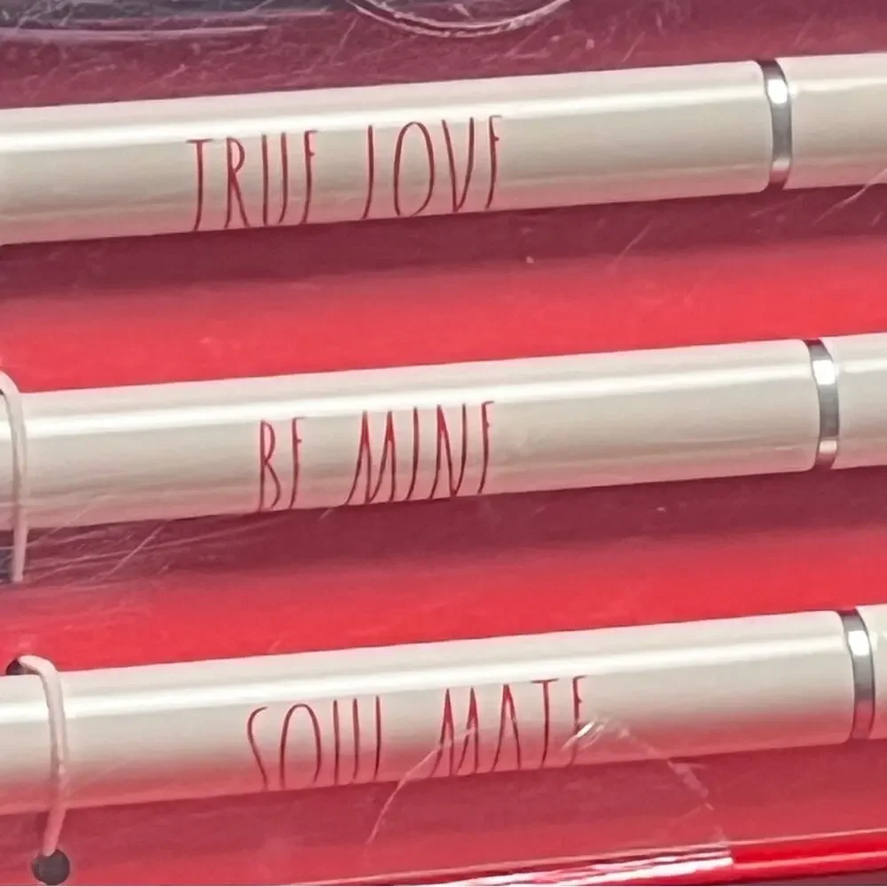 RAE DUNN  Logo Graphic True Love Heart Collection Three Note Taking  Pen Set